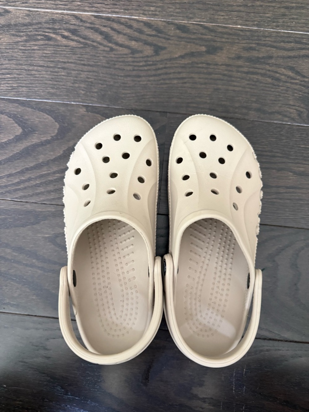 Crocs - barely worn light tan